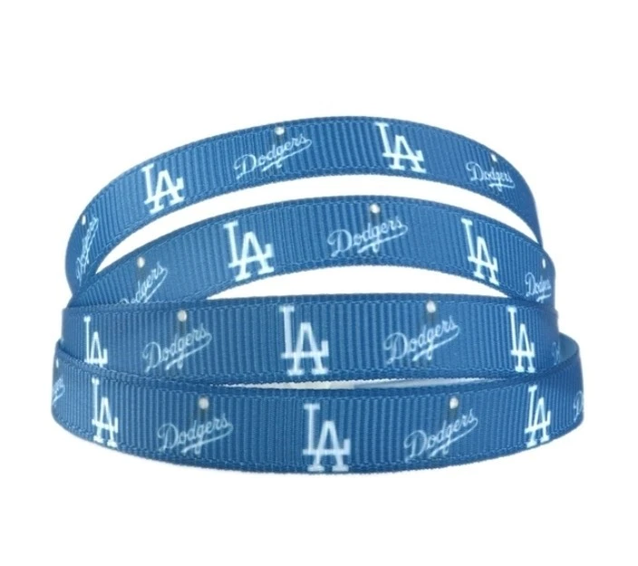 3/8" (1 yard) Dodgers Grosgrain Ribbon baseball Team Sports 1084910 Los Angeles - Image 1 of 1