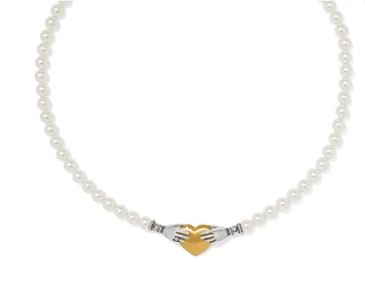Collar Brighton Loving Hands Estilo JM7673 Blanco $128 Nuevo con Etiquetas Foto 1 de 3