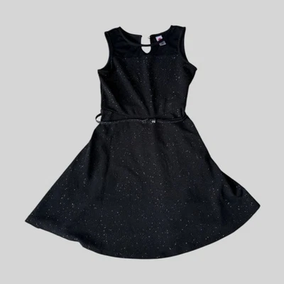 Vestido total negro brillante para niña Foto 1 de 4