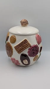 Vintage Original 50er Jahre "Cookies All Over" Keksdose von Los Angeles Pottery - Bild 1 von 12