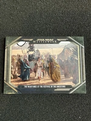 2024 Masterwork Star Wars #BTS-18 Rey Resistance At The Festival Of The Ancestor - Image 1 of 4