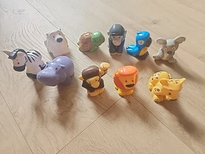 Fisher Price Little People World Animal Kingdom 10 Pc Set Hippo Koala Ape Zebra - Picture 1 of 12