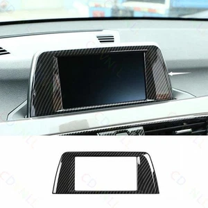 For BMW X1 F48 2016-2019 ABS Carbon Fiber Central Console Navigation Frame Trim - Picture 1 of 10