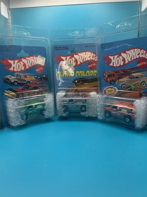 De colección 1975-1980 Hot Wheels Baja Breaker verde/naranja/plateado Hong Kong (lote de 3) Foto 1 de 4