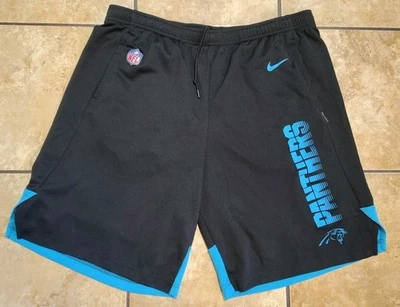 Carolina Panthers NIKE On Field Apparel Dri/fit Black Shorts Mens Large L NFL - Image 1 of 4