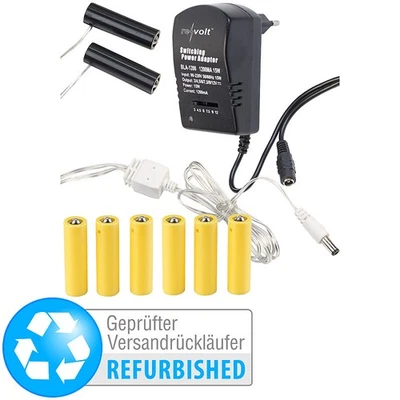 revolt Batterie-Netzteil-Adapter für bis zu 2 Geräte, Versandrückläufer - Bild 1 von 4