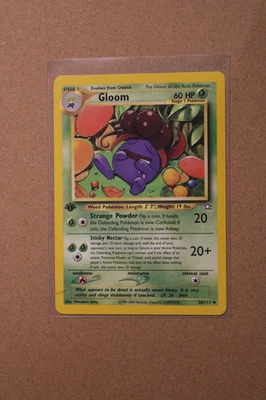 Pokemon TCG Gloom 36/111 Neo Genesis Regular 1st Edition Vintage - Image 1 of 2