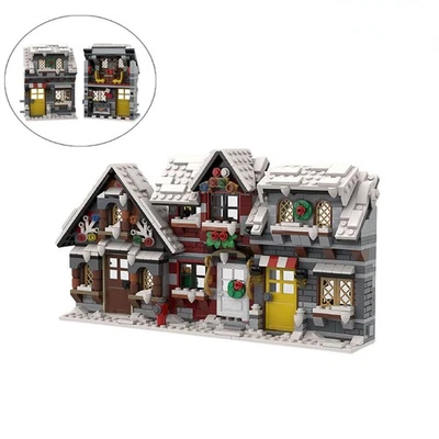 821 PCS MOC Snow House Building Block Set MOC Winter Architecture Model Kit - Image 1 of 4