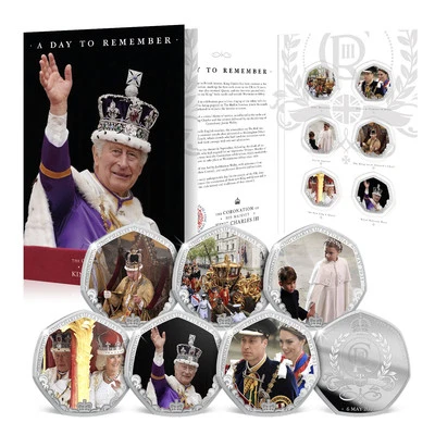 King Charles III Coronation - A Day to Remember 6 Silver Coin Commemorative Set - Image 1 of 4