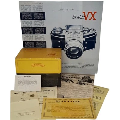 Ihagee EXAKTA Cámara VX Caja Años 50 Papeleo Lote Ventas Publicidad Catálogo Lista Foto 1 de 4