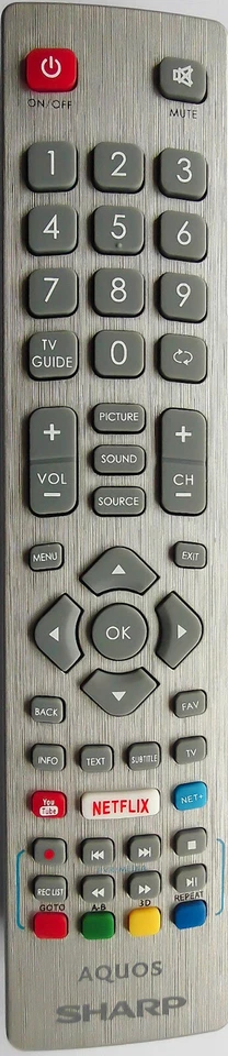 Originale Sharp  Aquos Fernbedienung SHW/RMC/0121 für TV - Bild 1 von 1