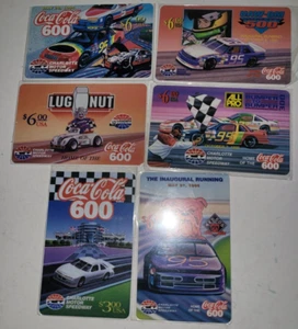 6 Coca Cola 600 Charlotte Speedway Telephone Cards - Picture 1 of 8