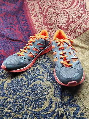 Avia Universe Zapatos Mujer 11 Gris/Naranja Rosa Tenis Caminar Cuero Malla Foto 1 de 4