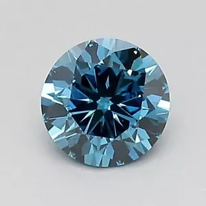 Lab Grown / Created IGI Certified Round 0.67ct VS2 Diamond Fancy Deep Blue - Picture 1 of 1
