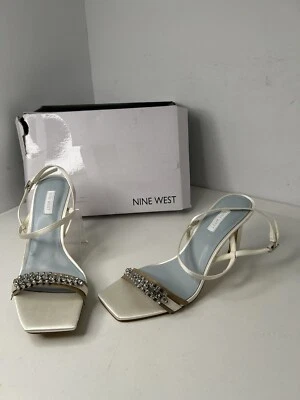 Nine West New Women’s Oreece Bridal Sandals Sz 8.5 - Image 1 of 4