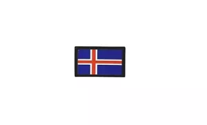 Patch Embroidered Thermoadhesive Printed Icelandic Flag Badge - Picture 1 of 1