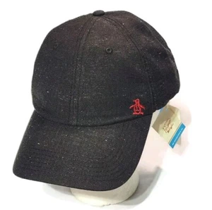 Penguin Baseball Cap Hat Men's Speckled Logo Black Adjustable Strapback - Picture 1 of 6