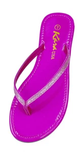 KARAUSA Glitter Rhinestones Casual Thong Flip Flop sandals, 2x$20, 3x$27 Free Fr - Picture 1 of 23