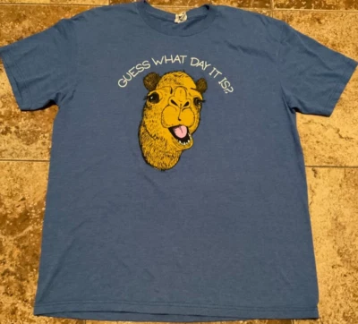 VINTAGE Y2K GEICO PROMO CALEB THE CAMEL T-SHIRT ( MENS XL ) BLUE PREOWNED - Image 1 of 4
