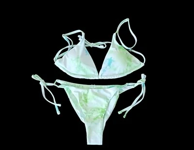 ZAFUL Forever Young 2 Piezas Bikini Traje de Baño Para Mujer Talla GRANDE/8 EE. UU. Verde Tie Die Foto 1 de 4