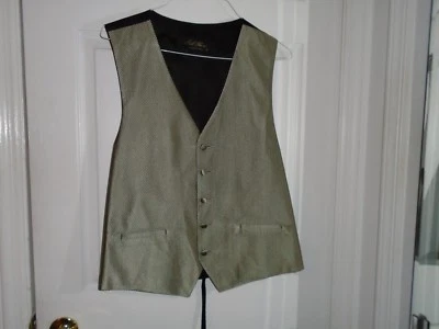 Bill Blass Signature Black & Gold Silk Vest Size Large - Image 1 of 2