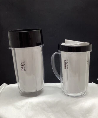Nutribullet Magic Bullet taza con mango pequeño con cuello y licuadora con cuello de hoja Foto 1 de 4