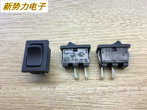 Interruptor momentáneo basculante arcoeléctrico 8601VB 10A 2 posiciones 2 piezas Foto 1 de 3