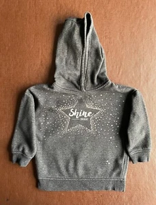 Girl’s Grey Hooded Pullover Sweatshirt Age 2-3yrs. WARM Lovely Condition - Picture 1 of 6