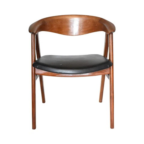 Vintage Kirkegaard Høng Stolefabrik Danish Mid-Century Modern Teak Compass Chair Cover