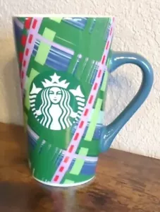 Starbucks 2020 Holiday Christmas Keramik Kaffeebecher groß 16oz grün kariert - Bild 1 von 8