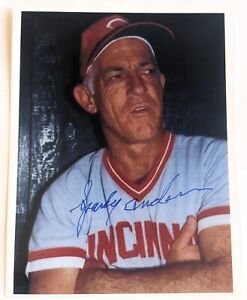 Sparky Anderson  Cincinnati Reds 8.5 x 11 Photo Autographed Authenticated