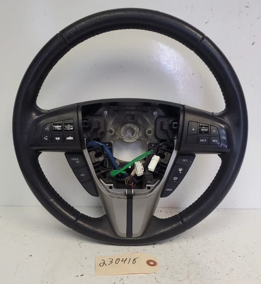 OEM 2010 2011 2012 MAZDA CX-7 CUERO NEGRO VOLANTE VOLUMEN TELÉFONO CRUCERO Foto 1 de 4