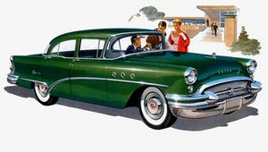 1955 Buick Limousine - Werbe-Werbeplakat - Bild 1 von 1