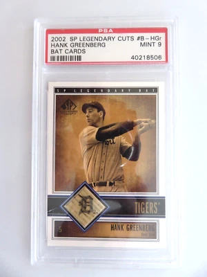 2002 SP Legendary Cuts #B-HGR Hank Greenberg Game Bat GRADED PSA 9 - Image 1 of 2