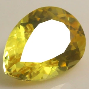 Natural 7.15 Ct Certified Tanzania Yellow Tanzanite 13x10 MM Pear Unheated Gems - Picture 1 of 4