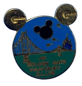 Disney Pin Golden Gate Fantasy Club Mickey Mouse Ears Icon Castle Over Bridge - Picture 1 of 2