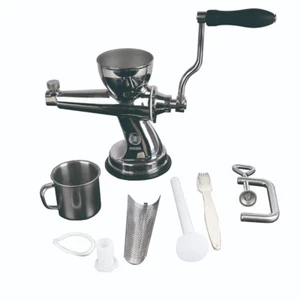 304SS Hand Crank Wheatgrass/Vegetable/Fruit Juicer w/Clamp&Suction Cup Base - Picture 1 of 15