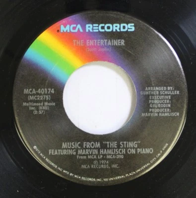 Pop 45 Music From "the Sting" - The Entertainer / Solace On Mca Records - Image 1 of 2