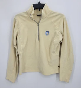 Mountain Hardwear Fleece Jacket Womens Small Ivory 1/4 Zip Pullover Aspen Logo - Picture 1 of 9