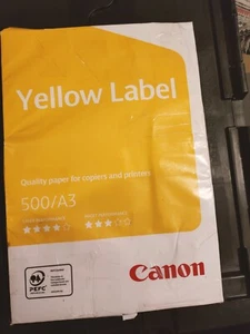 Canon A3 Yellow Label Standard Office School Paper Supplies 80gsm White 96600553 - Picture 1 of 10