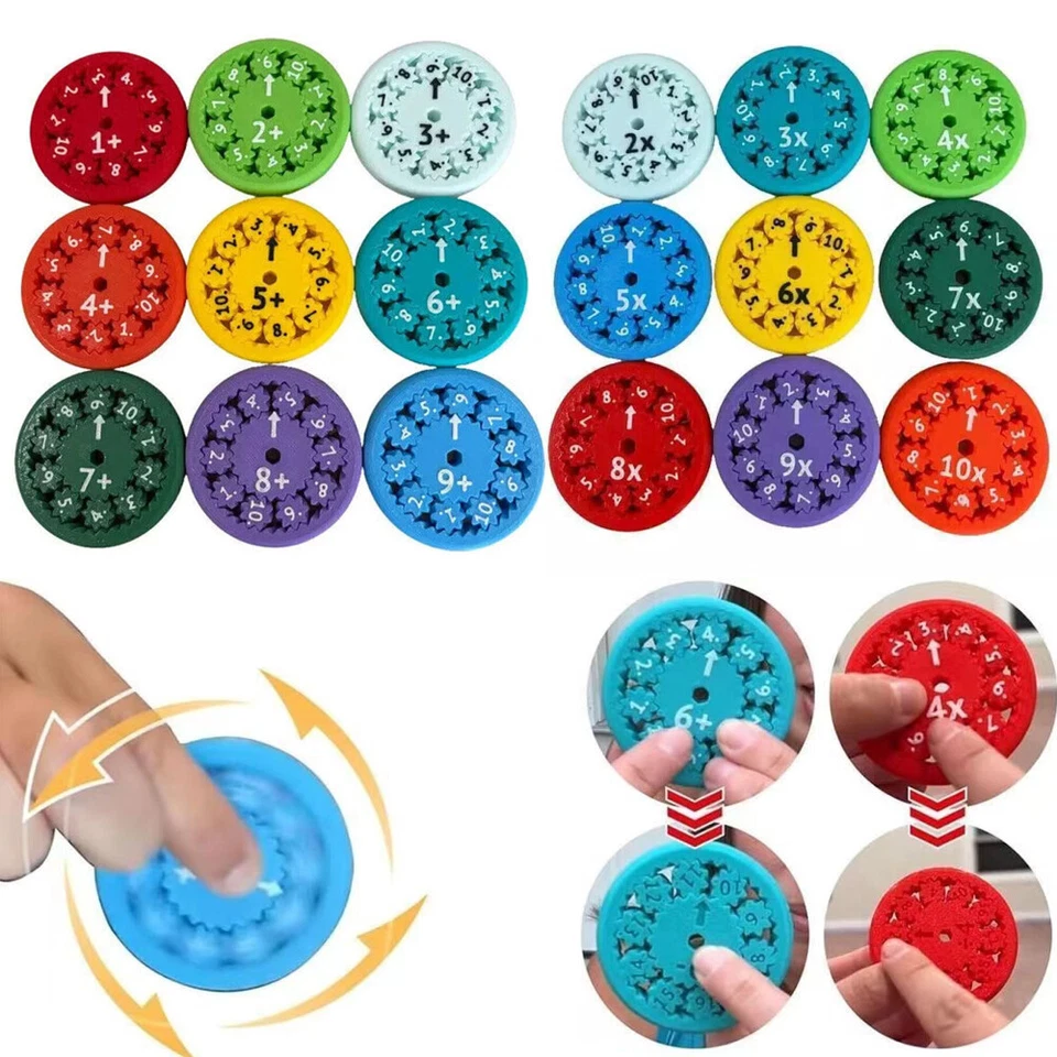 9 шт. Математические Факты Fidget Spinners Дополнение Умножение Игра Развивающая Игрушка - Изображение 1 из 4