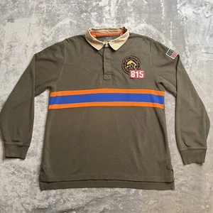 Polo Ralph Lauren Shirt Boys XL Green Graphic Mesh Rugby Supply Hunting Club - Picture 1 of 8