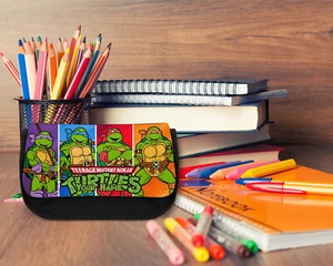 TMNT Ninja Turtles #2 Personalised Black Pencil Case -Add Name-PCB 1110 - Picture 1 of 3