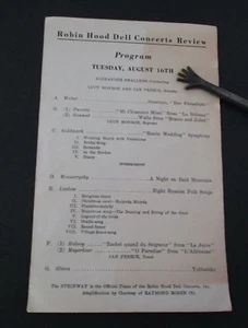Early 1940s ROBIN HOOD DELL CONCERTS Program (Philadelphia Orchestra) - Picture 1 of 1