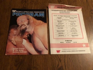 1984 WWF Wrestling Program 116 Ivan Puski & The Body Cover w/ Lineup Sheet - Picture 1 of 11