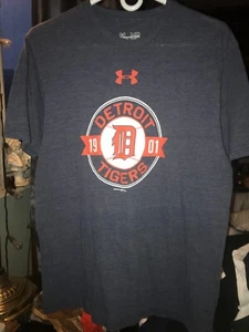 2015 UNDER ARMOUR HeatGear Detroit Tigers graues T-Shirt Herren M lose MLB Baseball - Bild 1 von 9
