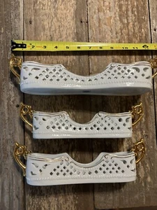 Set of 3 Porcelain Treasures Flatware Utinsel Caddies knife fork spoon holders - Picture 1 of 3