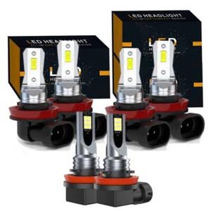 For Chevy Impala 2006-2013 Combo 6X 8000K LED Headlights Hi Lo + Fog Light Bulbs - Picture 1 of 12