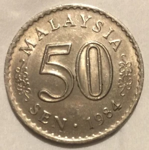 1984 Malaysia 50 sen coin high grade BU - Picture 1 of 2