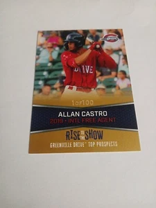 2024 Greenville Drive (Klasse A-Red Sox) Rise to the Show Allan Castro GOLD - Bild 1 von 2